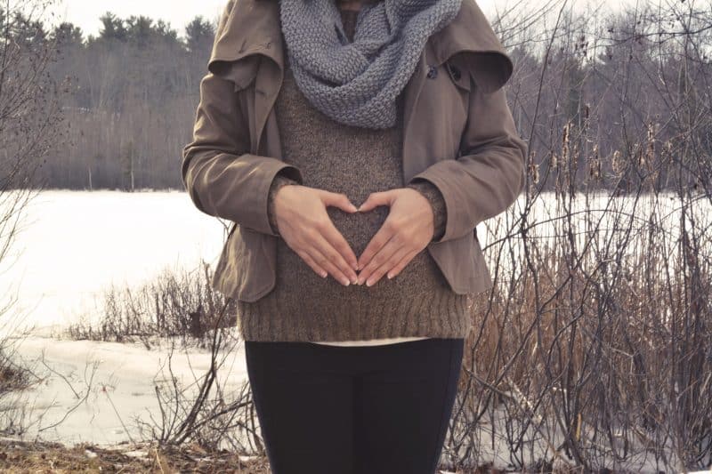 winter pregnant